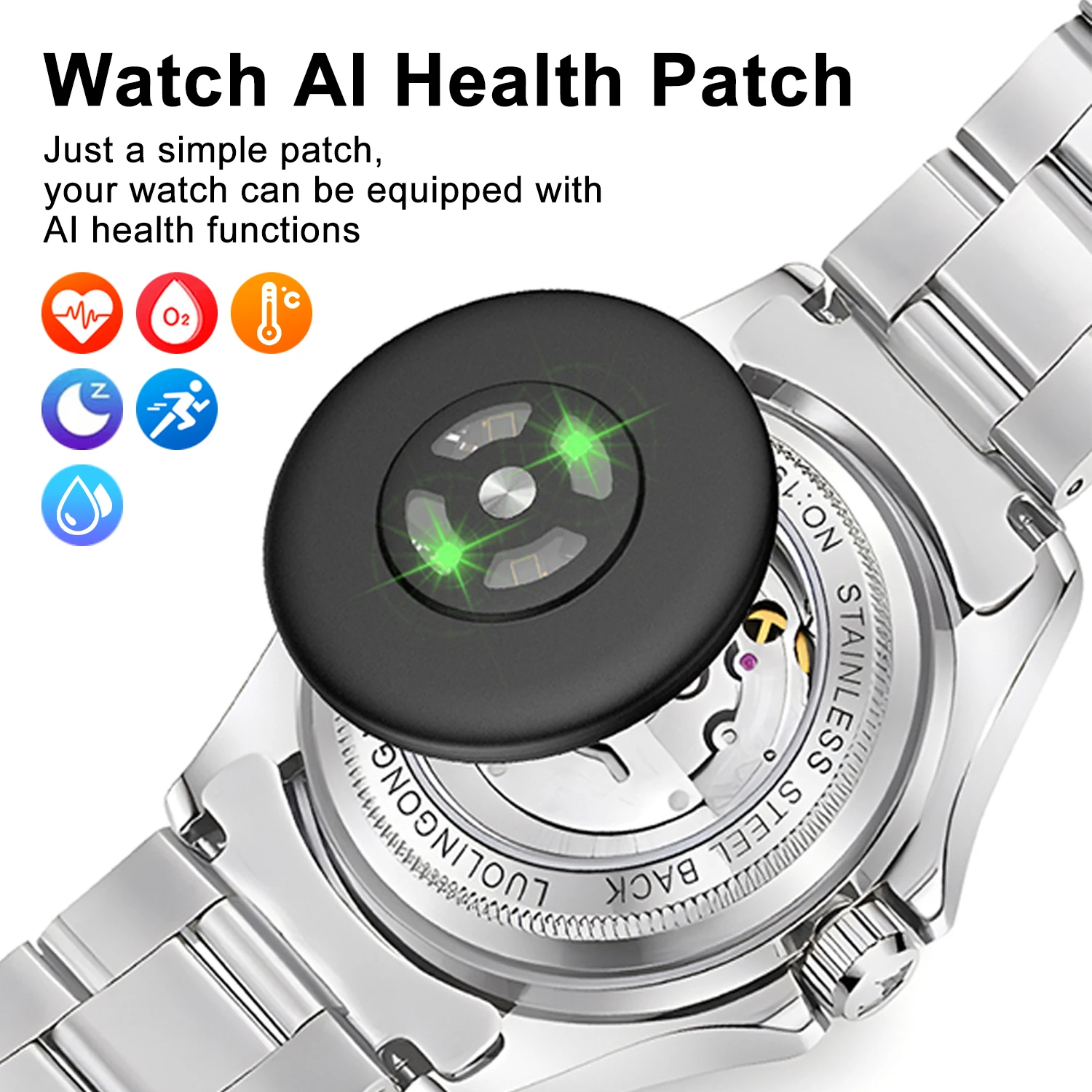 Smart AI Health Detection Sticker for Regular Watches, Watch AI Health Patch for Any Watches, Turn Your Watch Into A Smart Watch