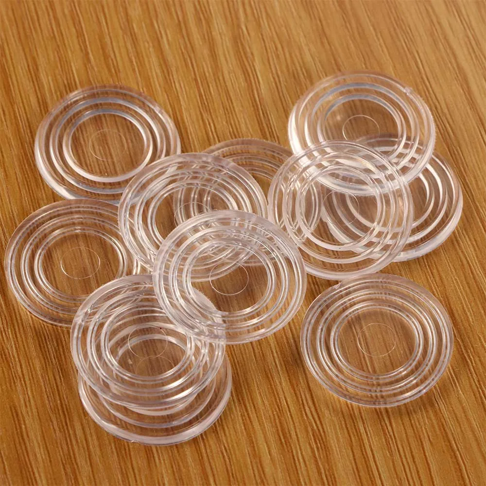 10Pcs 18/24mm Soft Anti Slip Pads Round Glass Table Top Bumpers Non Adhesive Bumpers Pad Plastic Suction Pad for Table Glass Top