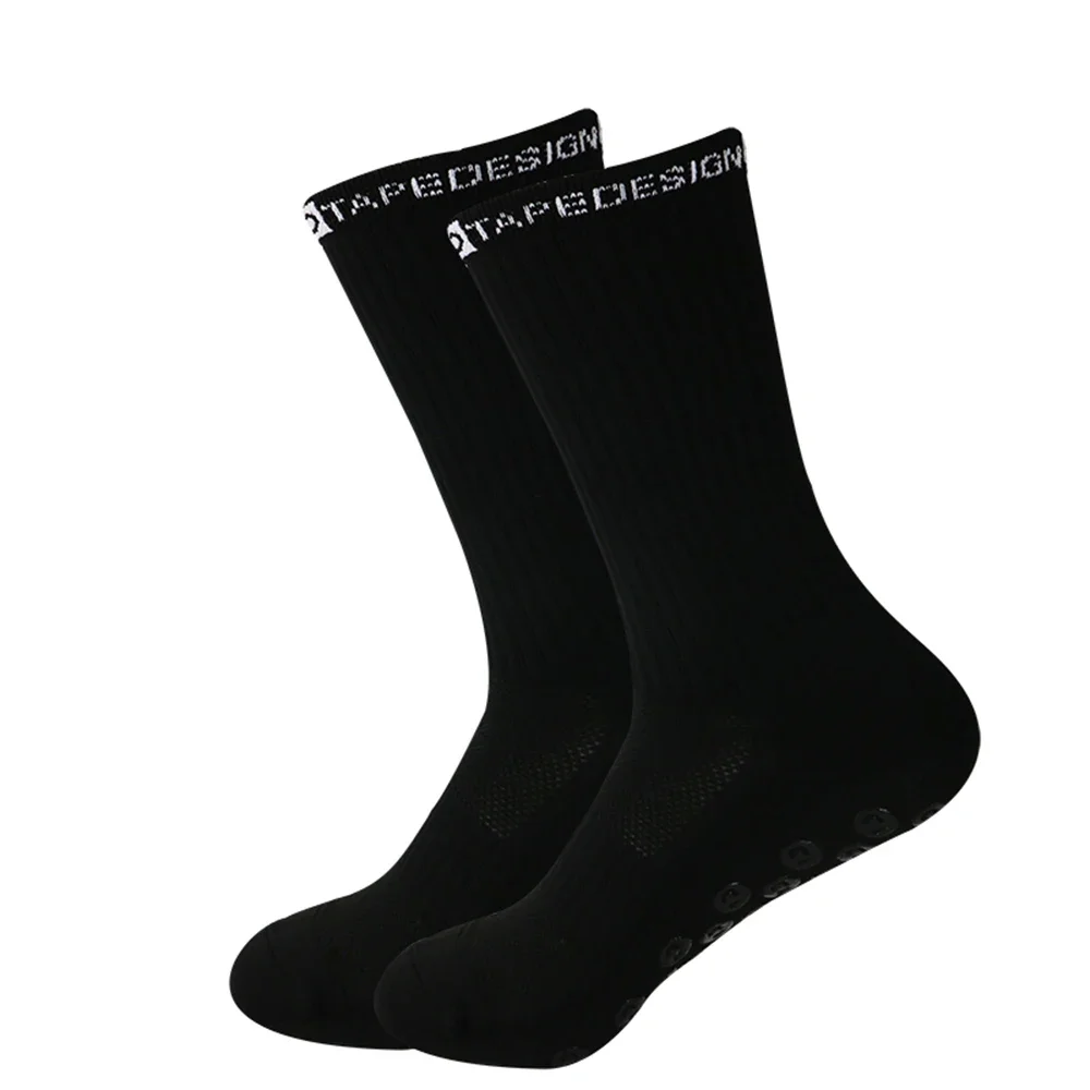 1 Pair Men\'s Non Slip Soccer Socks Breathable Knee Length Towel Bottom Cycling Hiking Soccer Socks