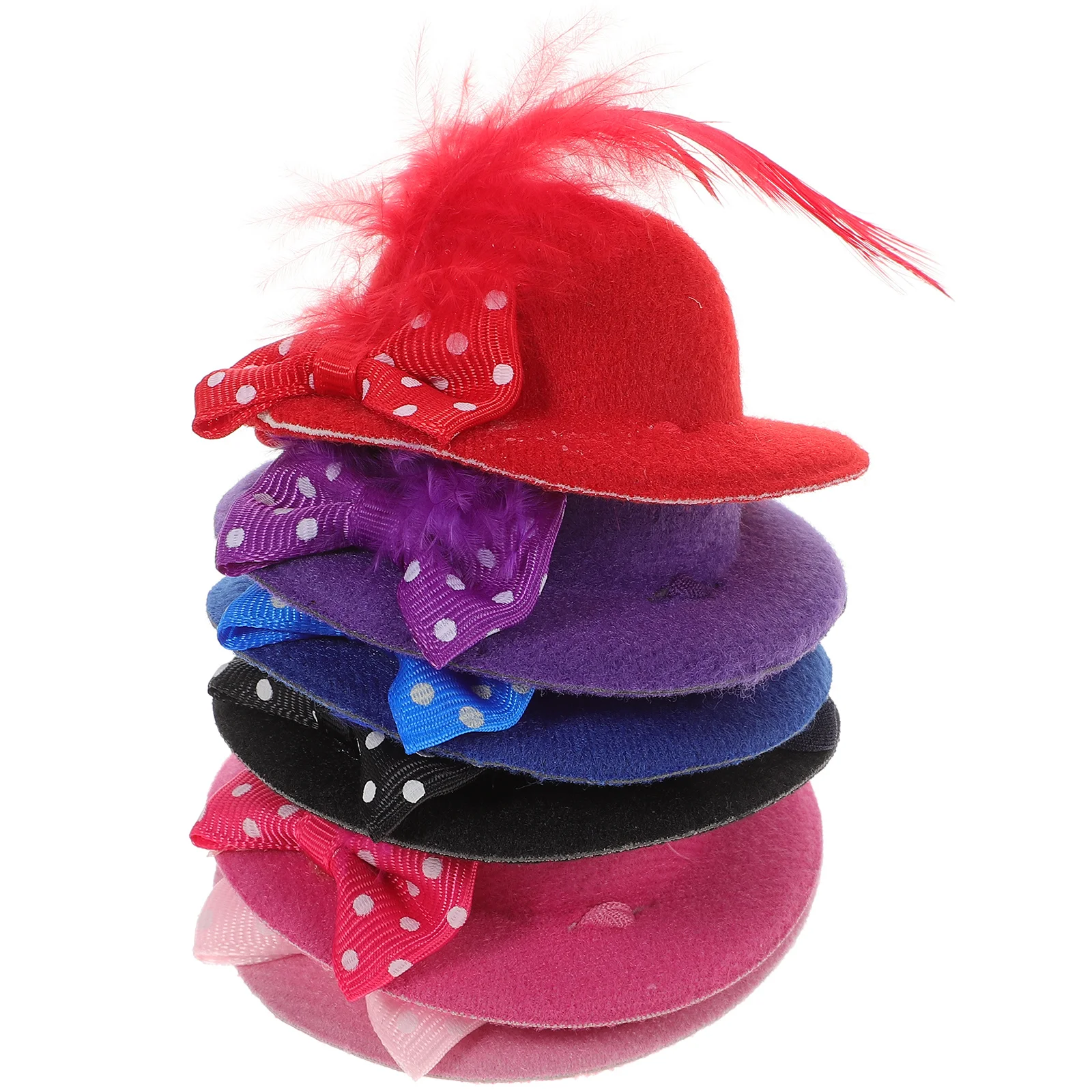 6Pcs DIY Tea Party Hats for Kids Mini Top Hat Craft Accessories Cute Tiny Hat for Home Decoration Festive Events Art Making Kits