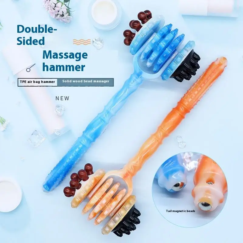 

Massage Hammer Ergonomic Handheld Body Massager Double-Sided Stress Relief Tool For Back Legs Lightweight Portable