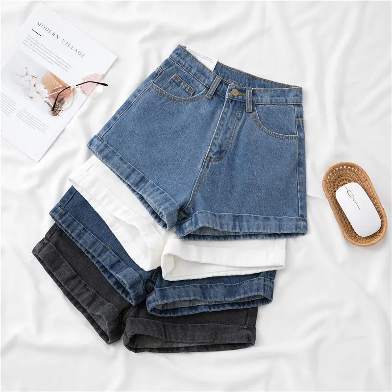 

Rolled Hem Shorts Women Summer Thin StyleinsTrendy Fashion New StyleaStraight-Leg Casual Wide-Leg Hot Pants Women