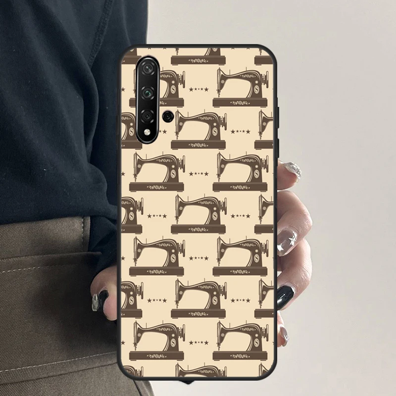 sewing machine tailor pattern Case For Huawei Nova 8i 3i 11i Y60 Y61 Y70 Y90 5T 9 10 SE P Smart P20 P30 P40 Lite P60 Pro