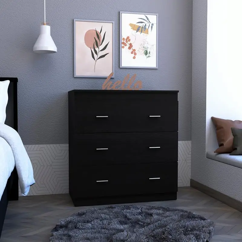 Kommode mit drei Schubladen – stilvolle Aufbewahrungslösung für Schlafzimmer oder Wohnzimmer, perfekt zum Organisieren von Kleidung und Accessoires,