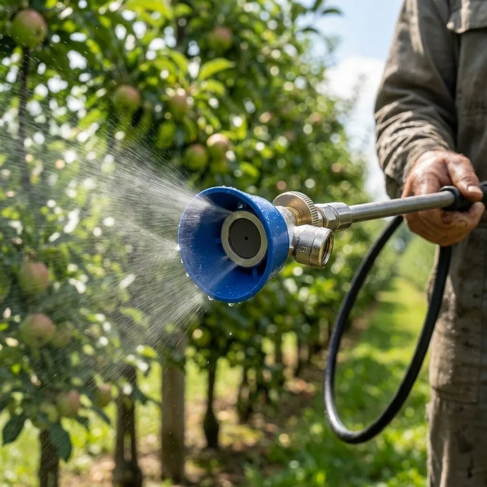 Sprayer Nozzle with Motorized High-Pressure Output and 45-Degree Adjustable Spray Angle for Yard Lawn and Cleaning