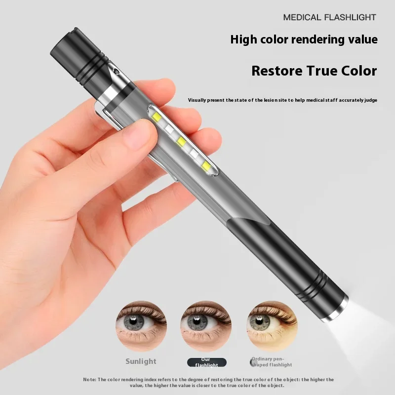 Pen Flashlight Multi-Light Led Pen Lamp Usb Rechargeable Pupil Portable Pen Lamp Yellow Light
