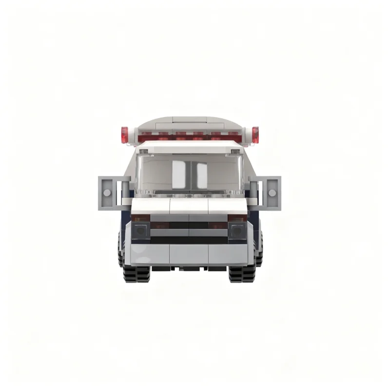 374pcs MOC Braun Slope Side Ambulance City Model Building Blocks Architecture Toy Christmas Gift Idea Education Brick Kids