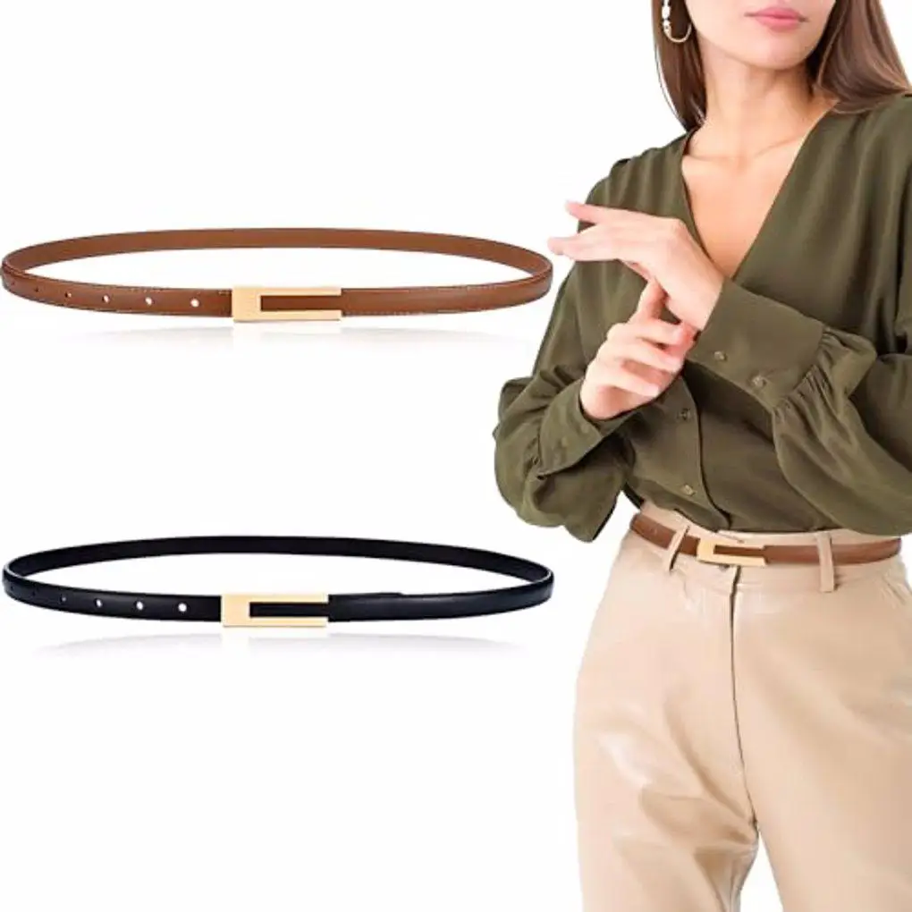 2pcs/set Women S PU Belt Fashionable And Practical Suitable For Various Outfits Belts For Women