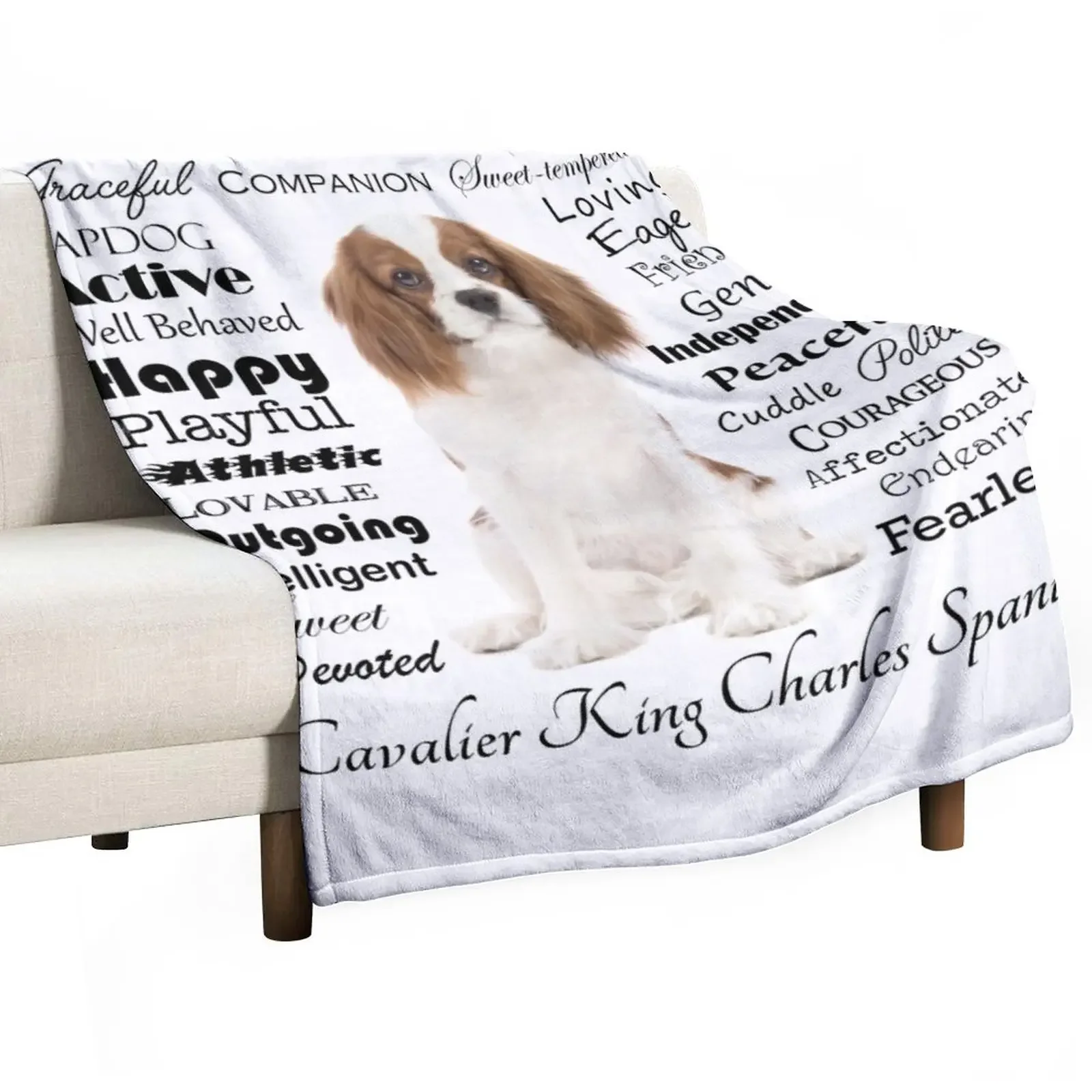 Cavalier King Charles Spaniel Traits Throw Blanket Beautiful Blankets Sofa Blankets Quilt Blanket