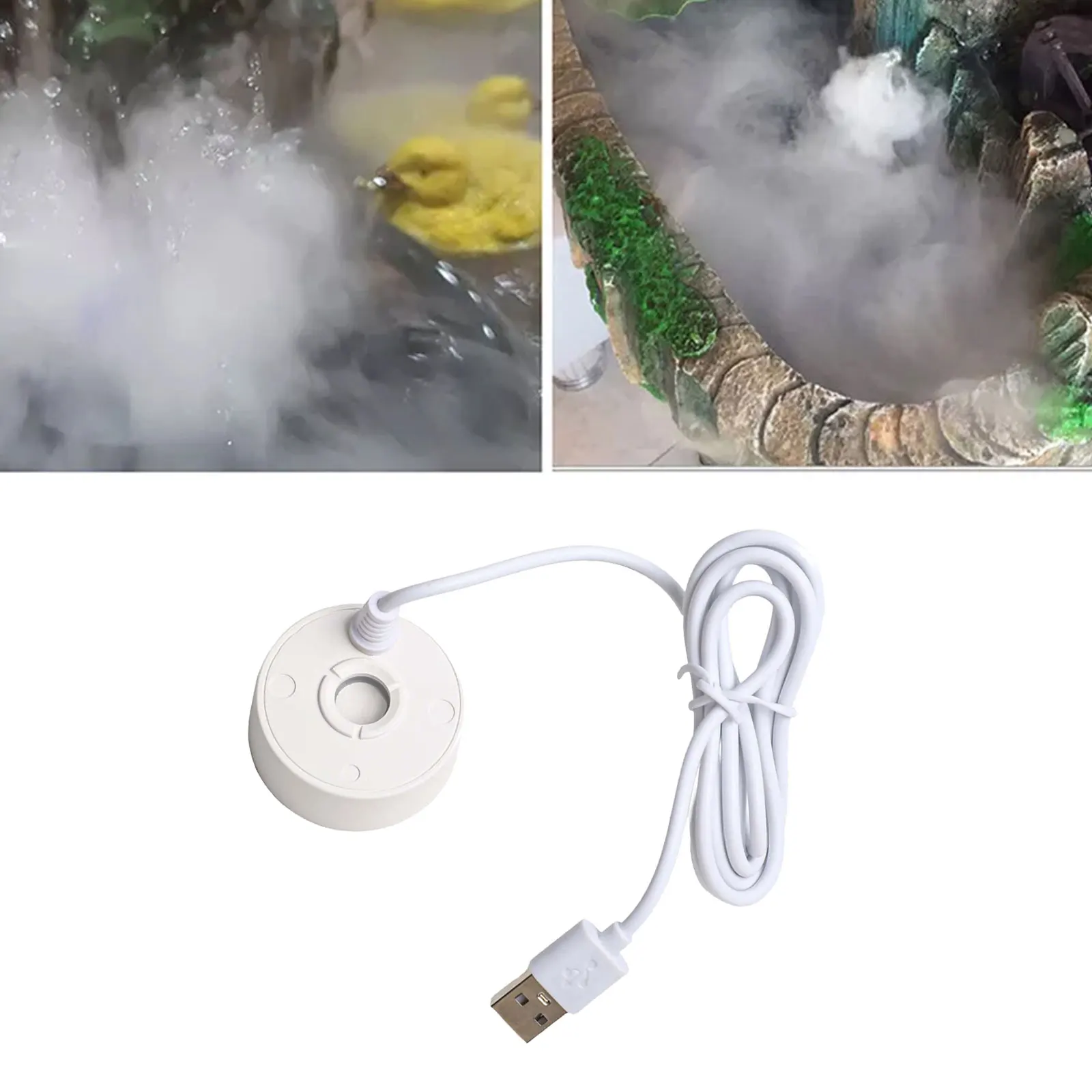 2-IN-1 USB 5V Water Pump Ultrasonics Atomizer Mist Maker Fogger Fountain Pond Garden Rockery Fish Tank Landscaping Humidifier