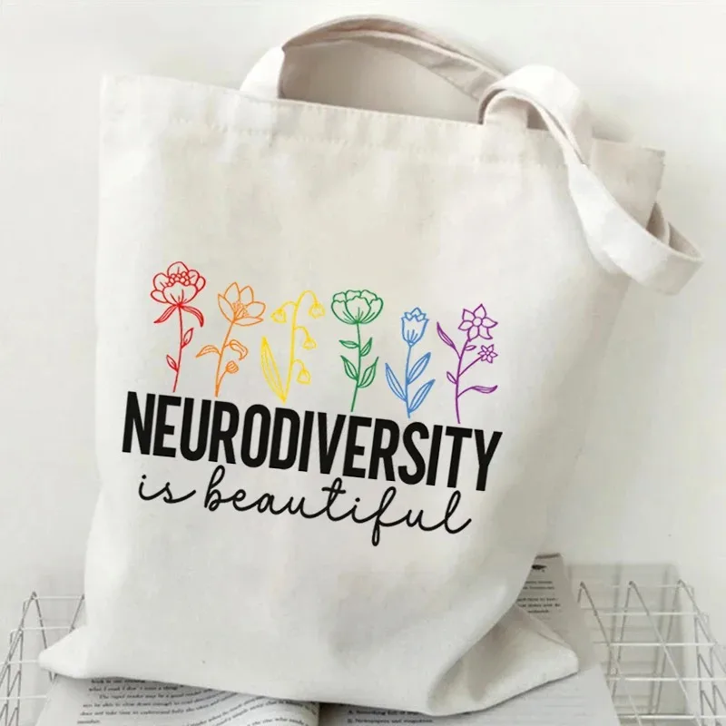 

Women Canvas Shopping Bag Casual Large Capacity Book Print Female Shoulder Bag Eco Handbag Tote Reusable Grocery Shopper Bags