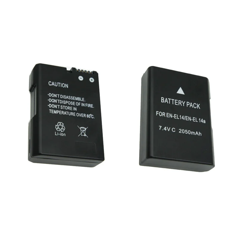 2050mah EN-EL14a EL14 CAMERA BATTERY EN-EL14 For Nikon P7000 P7100 P7800 P7700 D3100 D3200 D3300 D3400 D3500 D5600 D5100 D5300