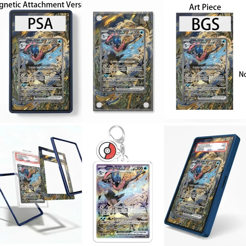 Art Display for Pokemon Scarlet & Violet Greninja Ex Anime Expand Art Fans Gift Recyclable Acrylic Protective Case Keychain