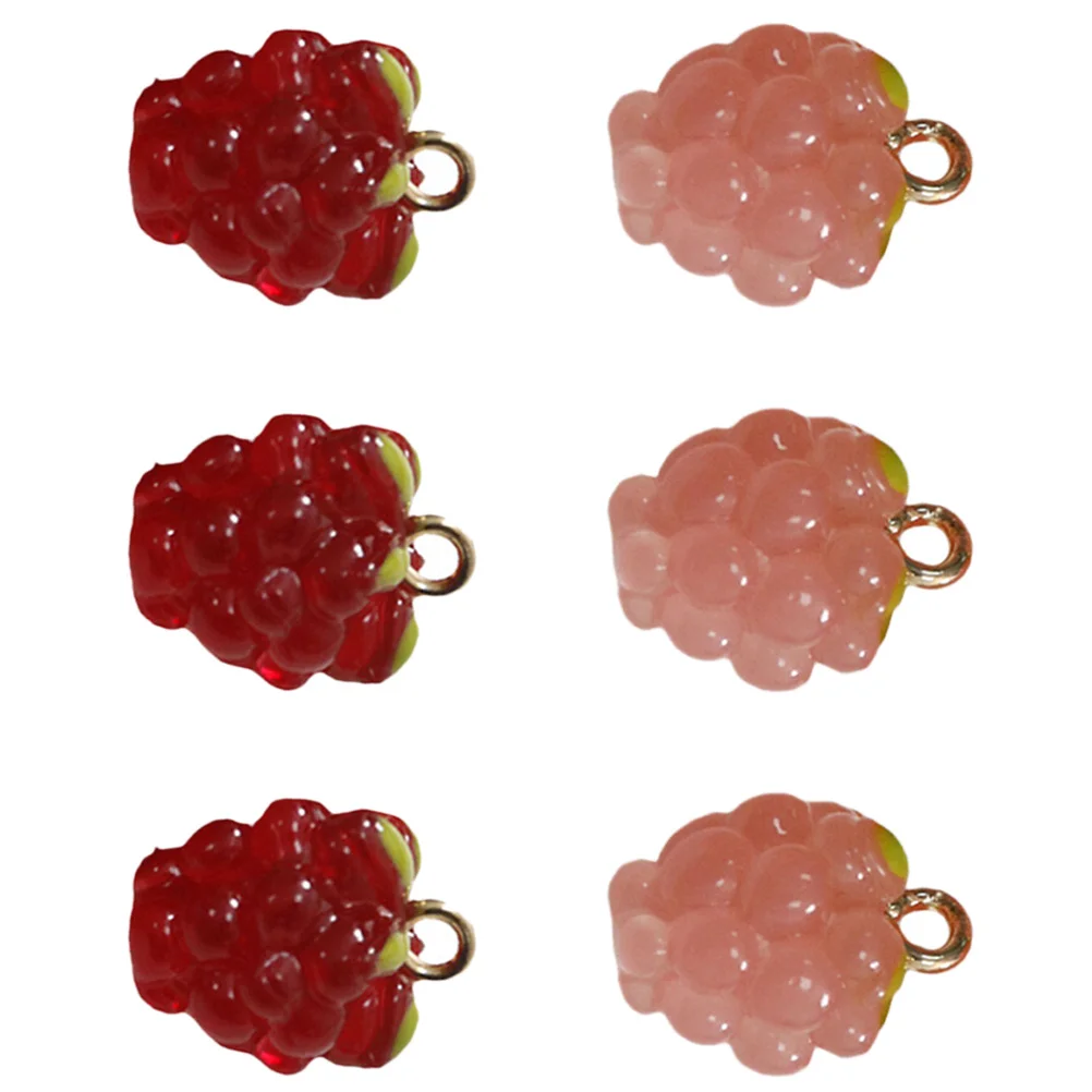 

6 Pcs Fruits Pendant Accessories Resin Diy Bracelet Making Jewelry Charms Bulk for Jewellery