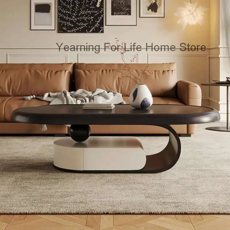 

Italian Simple Coffee Table Aesthetic Fashion Design Modern Side Table Clear Unique Mesa Auxiliar Lounge Furniture