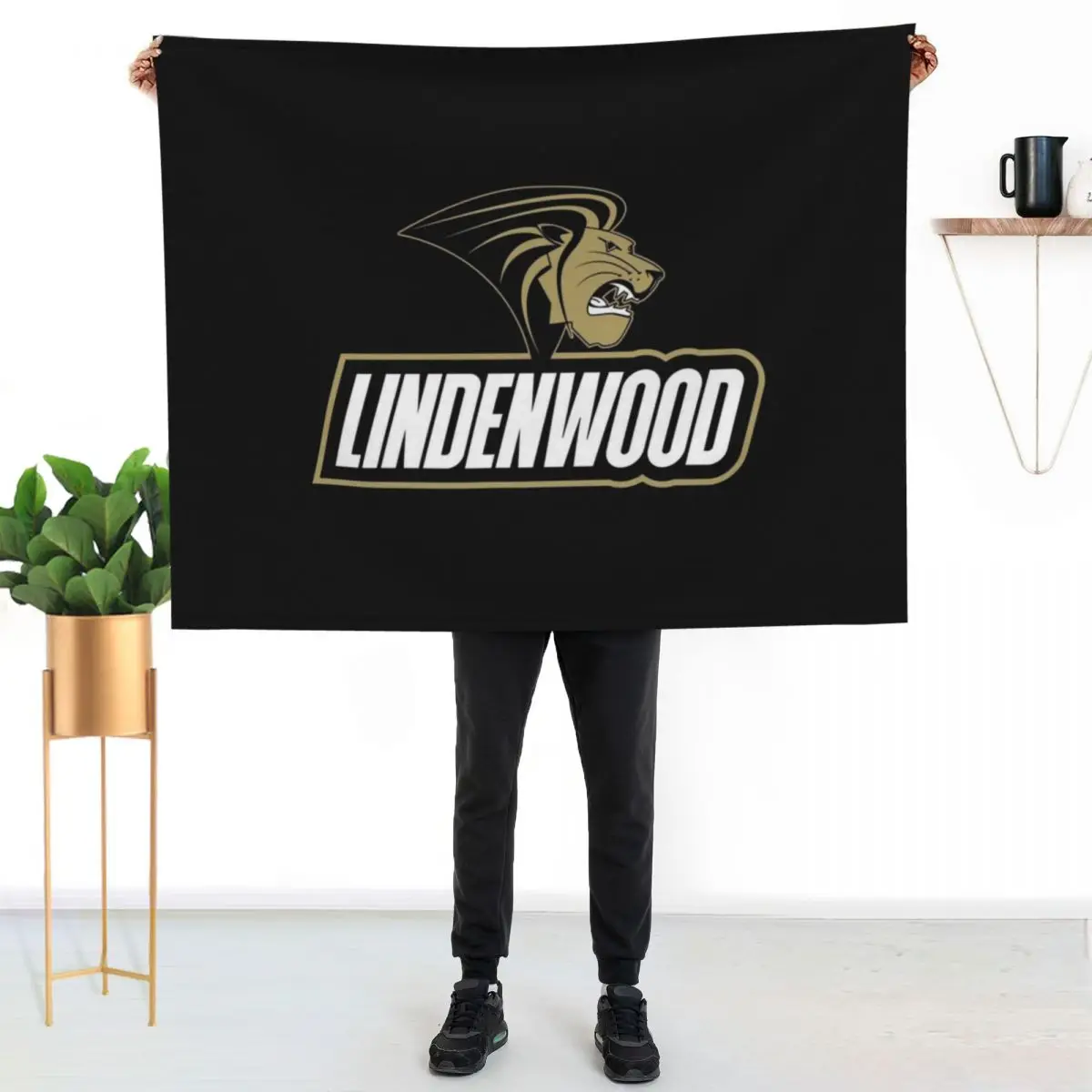 

Lindenwood University Throw Blanket Stylish Decor Blanket Gift for Friends Roommate