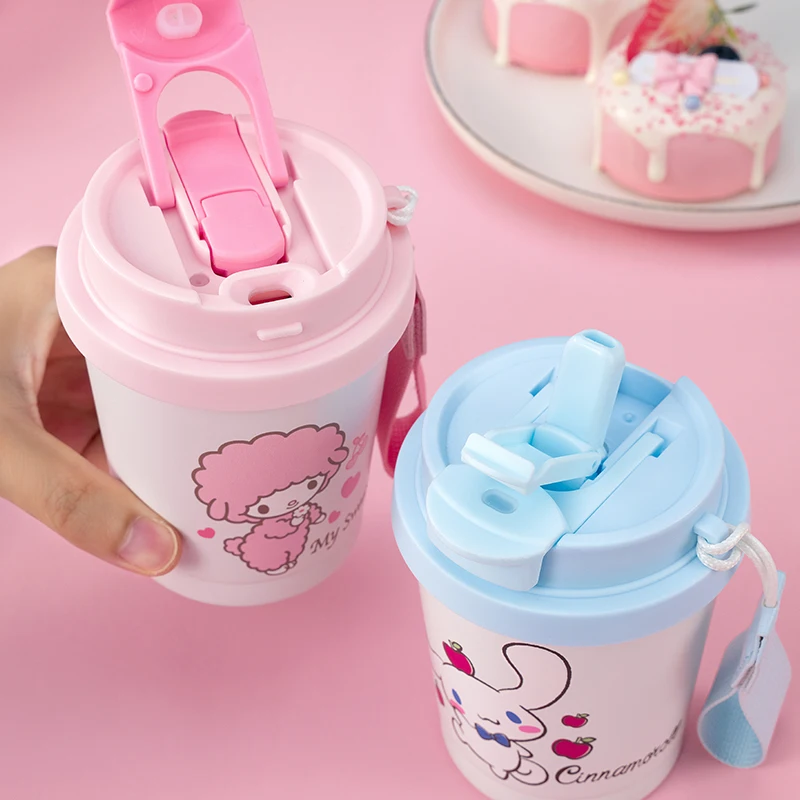 Sanrio Small Coffee Insulated Mug 350ml 316 Stainless Steel Cute Cartoon Portable Handle Thermos Water Bottle Gift
