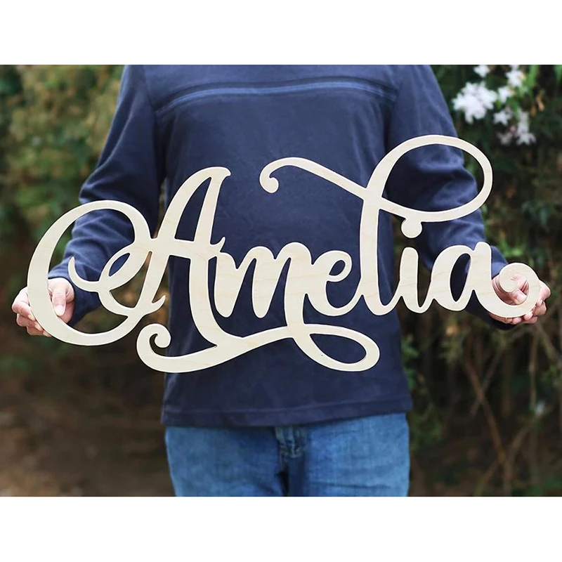 Wood Name Sign, Laser Cut Name Sign, Word Cut Out Name Sign, Nursery Name Sign, 3D Name Cutout, Custom Name Sign, Baby Name Sign