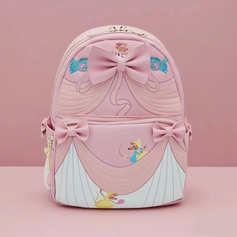 

Disney Cinderella Pink Backpack - Princess School Bag , Lightweight Adjustable Strap, Girls Gift, Movie Collectible
