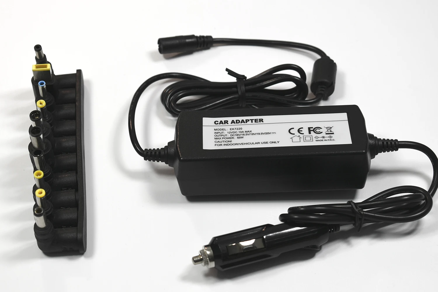 Cargador Universal para coche, adaptador de 65W para ordenador portátil, para HP, TOSHIBA, Dell, ASUS, Samsung, Sony, Acer, IBM, Lenevo