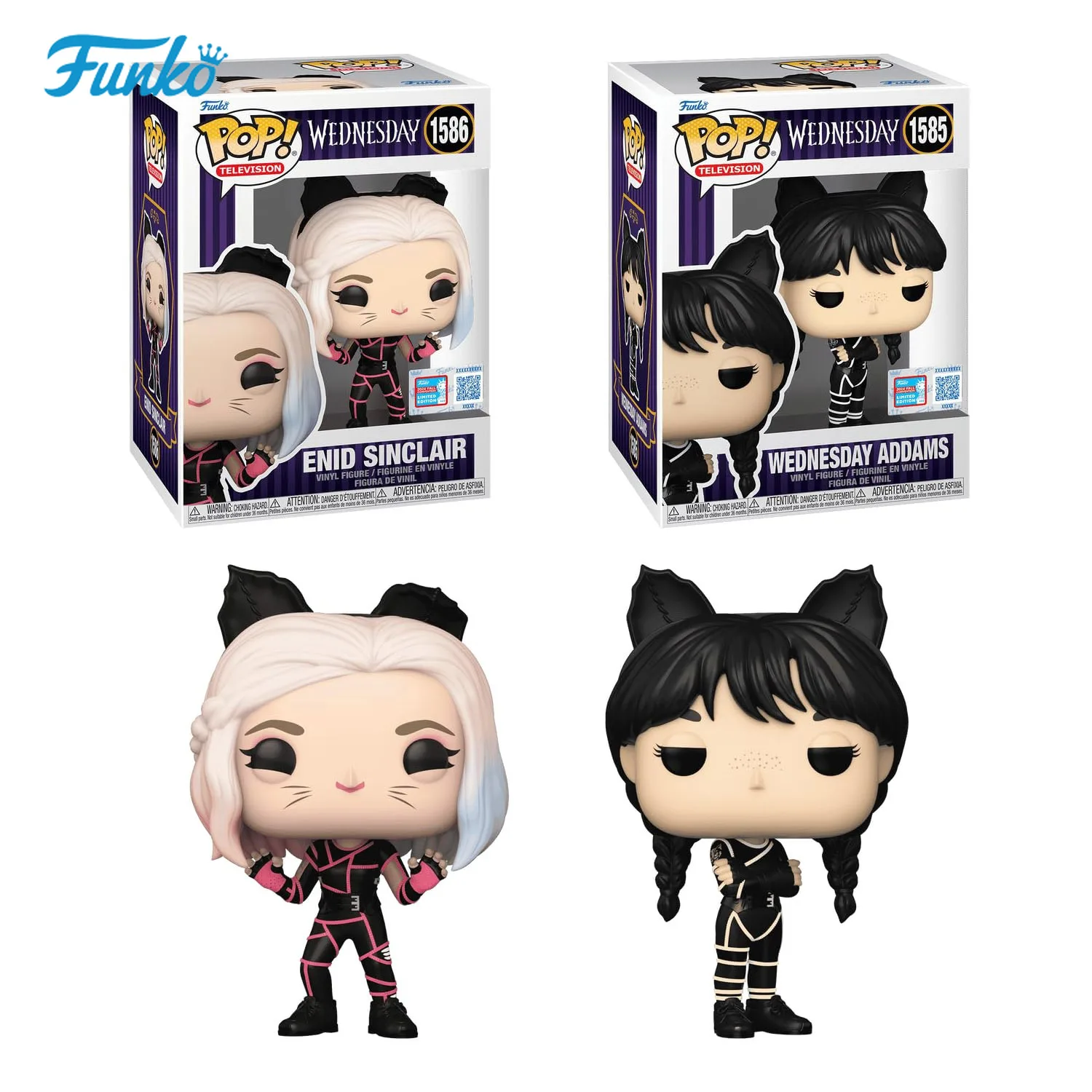 

Wednesday Addams Enid Sinclair Vinyl Action Figure The Addams Family Cat Costume Collect Model Toy Desk Decor for Fans Adult Kid