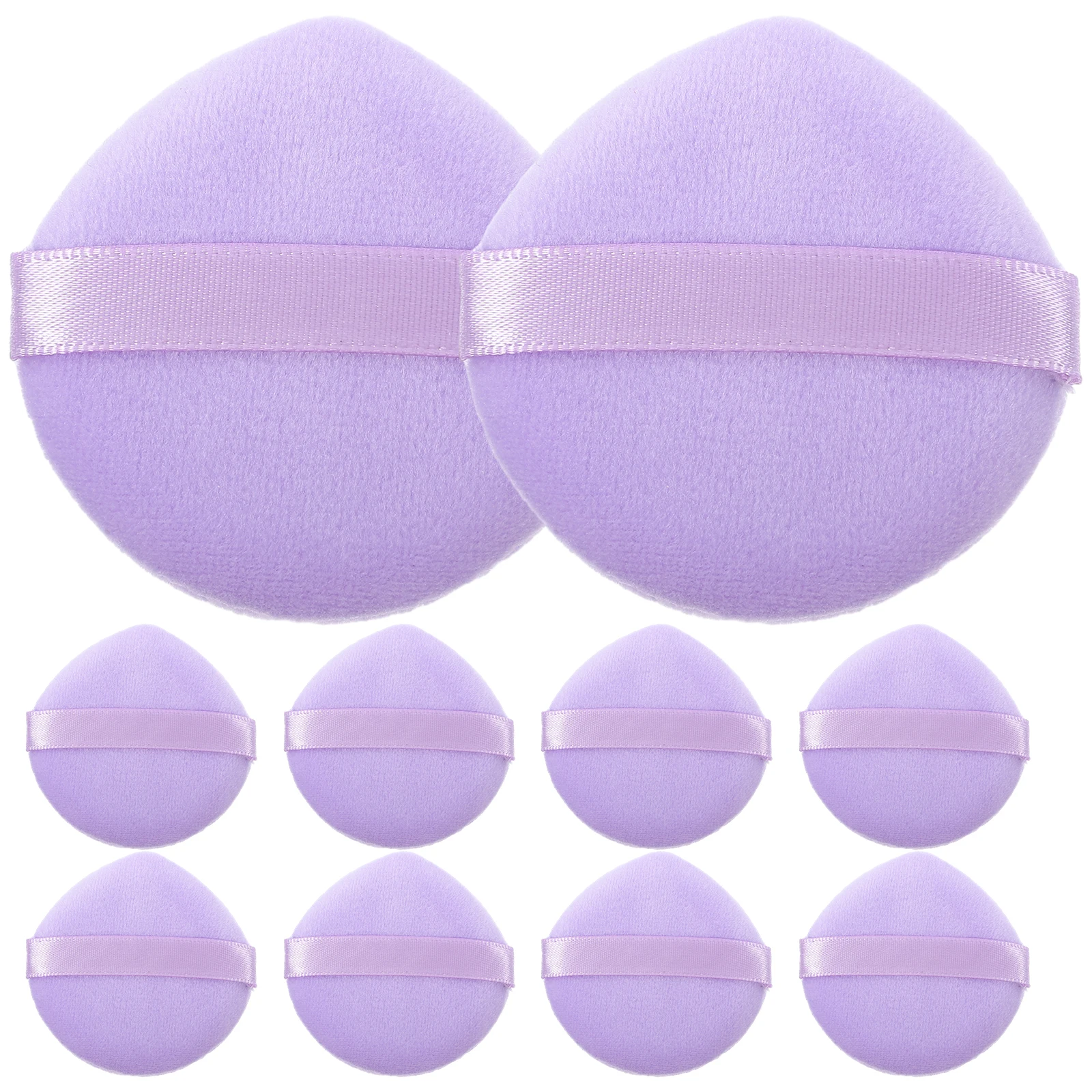 

10 Pcs Loose Powder Puff Small for Face Stereotypes Mini Makeup Portable Purple Beauty Miss