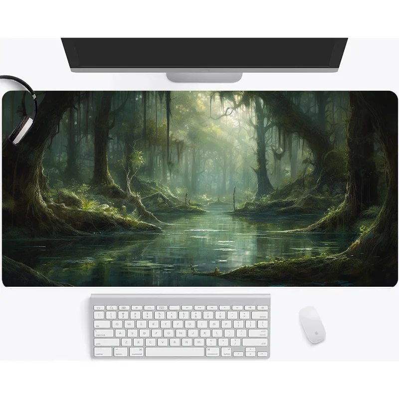 Card Collection Game Pad Deep Forest Printing Art Table Mat MTG Mouse Pad 35x60cm Office Mousepad Computer Game Anti-Slip