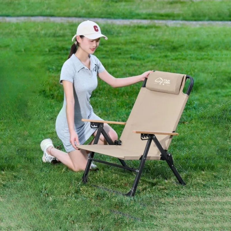 الترفيه قابل للتعديل كرسي قابل للطي التخييم في الهواء الطلق الكربون الصلب مريحة كراسي صالة واحدة استراحة الغداء التخييم Suppleis