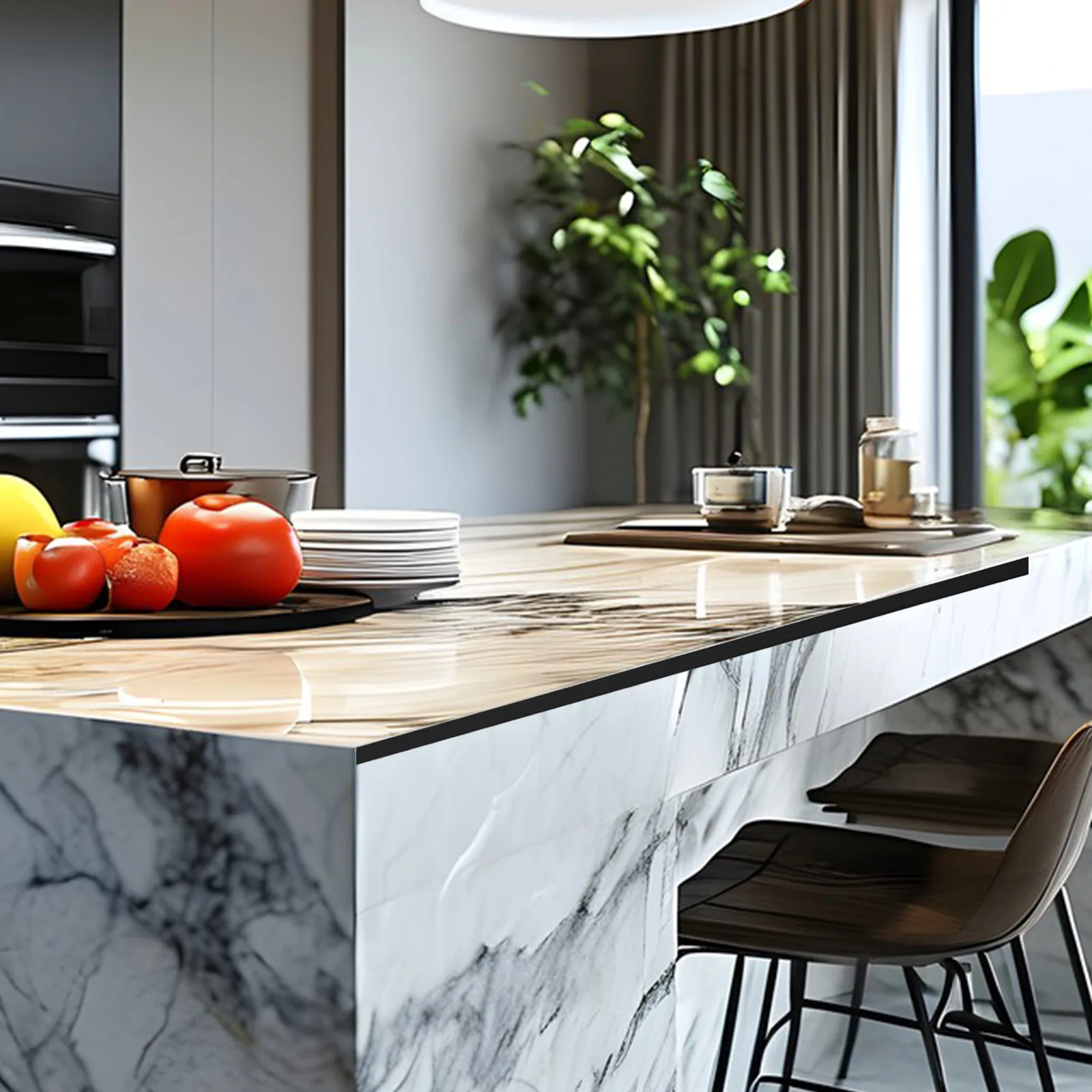 

Self Adhesive U Shaped Edge Trim for Wood Cabinets Double Layer Board Sealing Peel and Stick Molding Trim for Furniture