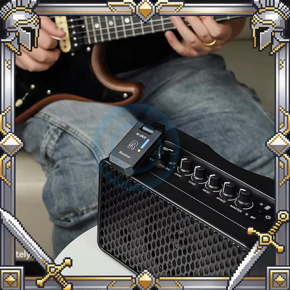 M-VAVE WS13 Wireless Guitar Transmitter and Receiver 5.8GHz Digital Lossless Audio Rechargeable Suitable for Guitar and Bass