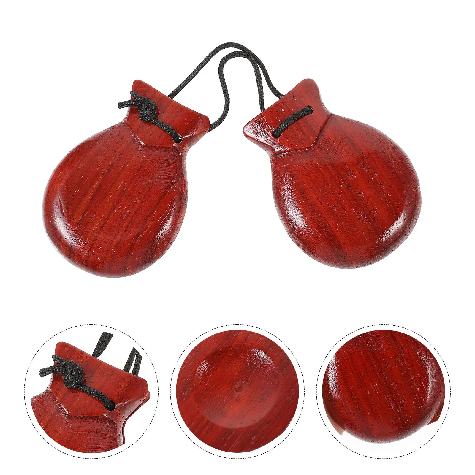 

Castanets for Waving Board Musical Instruments Finger Percussion Wood