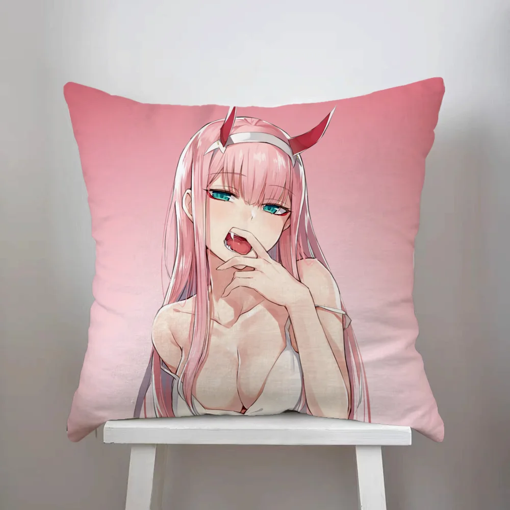 

Darling in the FranXX Luxury Pillow Covers Double-sided For Car Pillows 45x45 Cushions Cover Home and Decoration Sofa Pillowcase