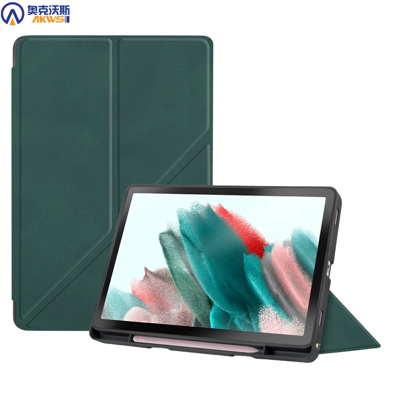 Premium Case For Samsung Galaxy tab A8 10.5 Cover for Galaxy tab SM X200 X205 Origami Multiple Folding Funda Capa