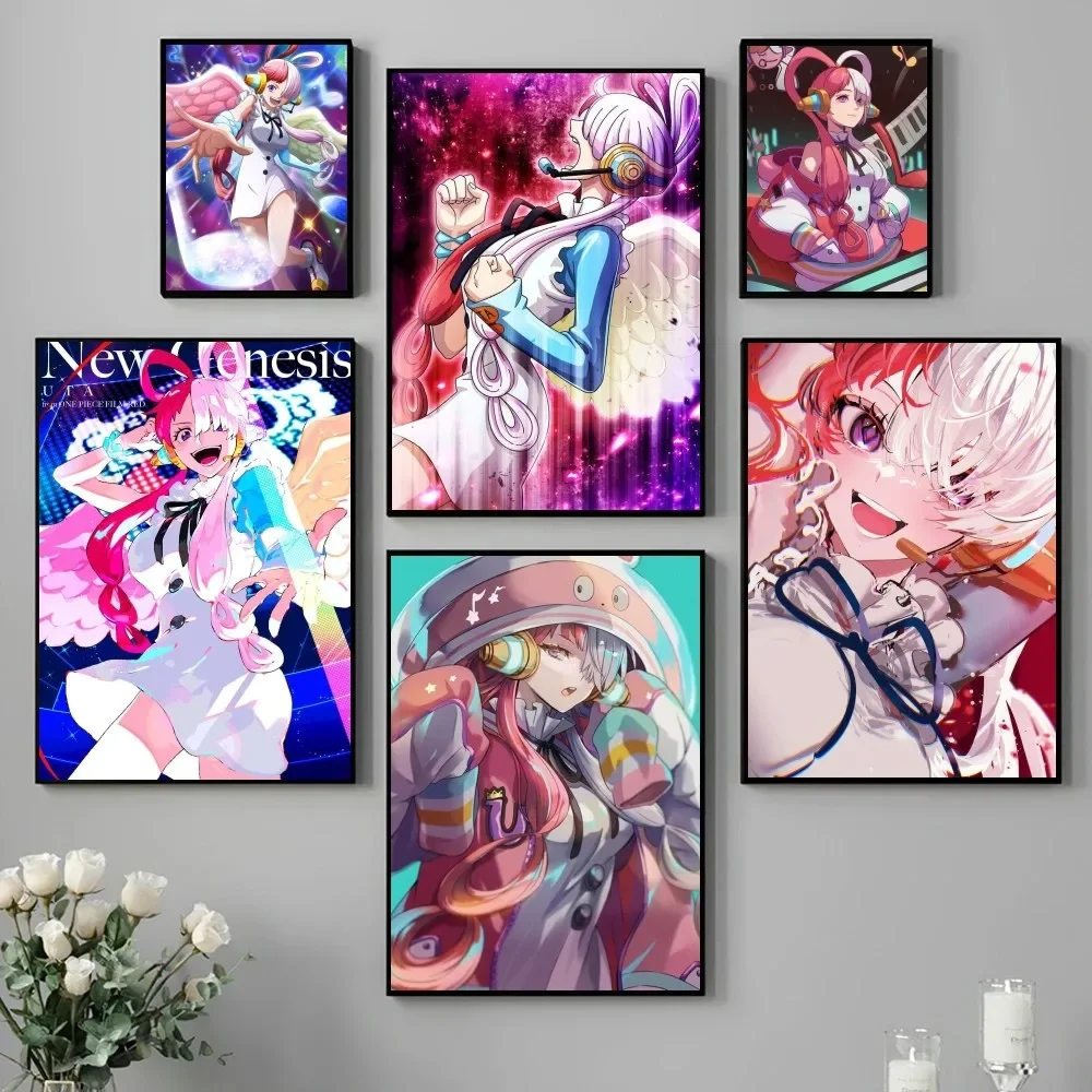 1pc ONE PIECE Uta Poster Paper Print Home Bedroom Entrance Bar Cafe Art Painting Decoration