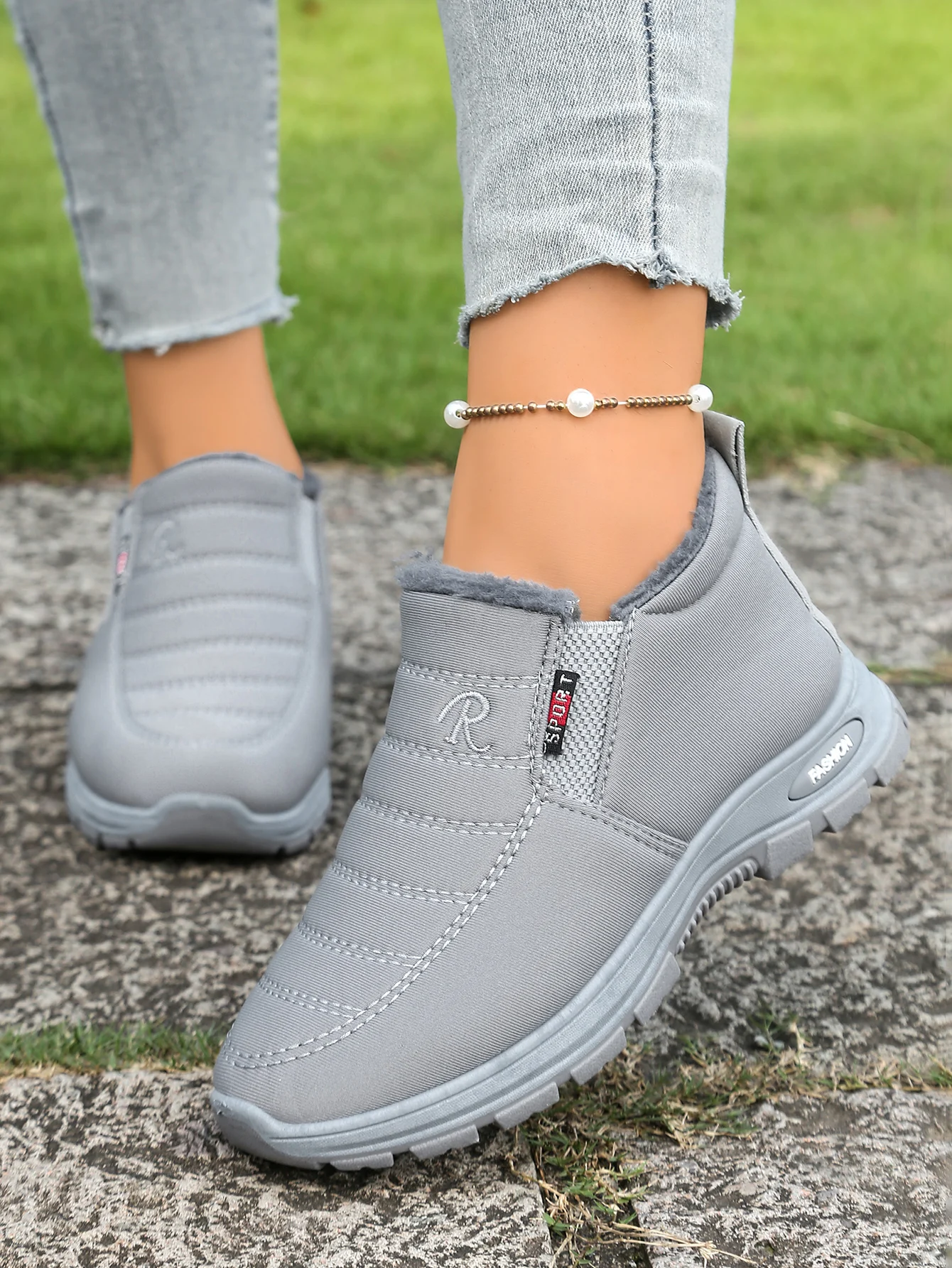 Unisex Super Warme Winter-Schneestiefel mit Dicker Sohle, Arktisch Isolierte Knöchelstiefel mit Wärmespeicherndem Futter, Robuste Outdoor-Schuhe – Detail 19