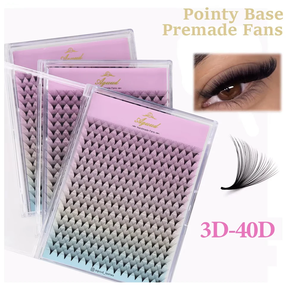 AGUUD XL Tray Premade Volume Fans Eyelash Extension 3D 4D 5D 6D 8D 10D 12D Individual Lashes Premade Russian Volume Fan Cilia