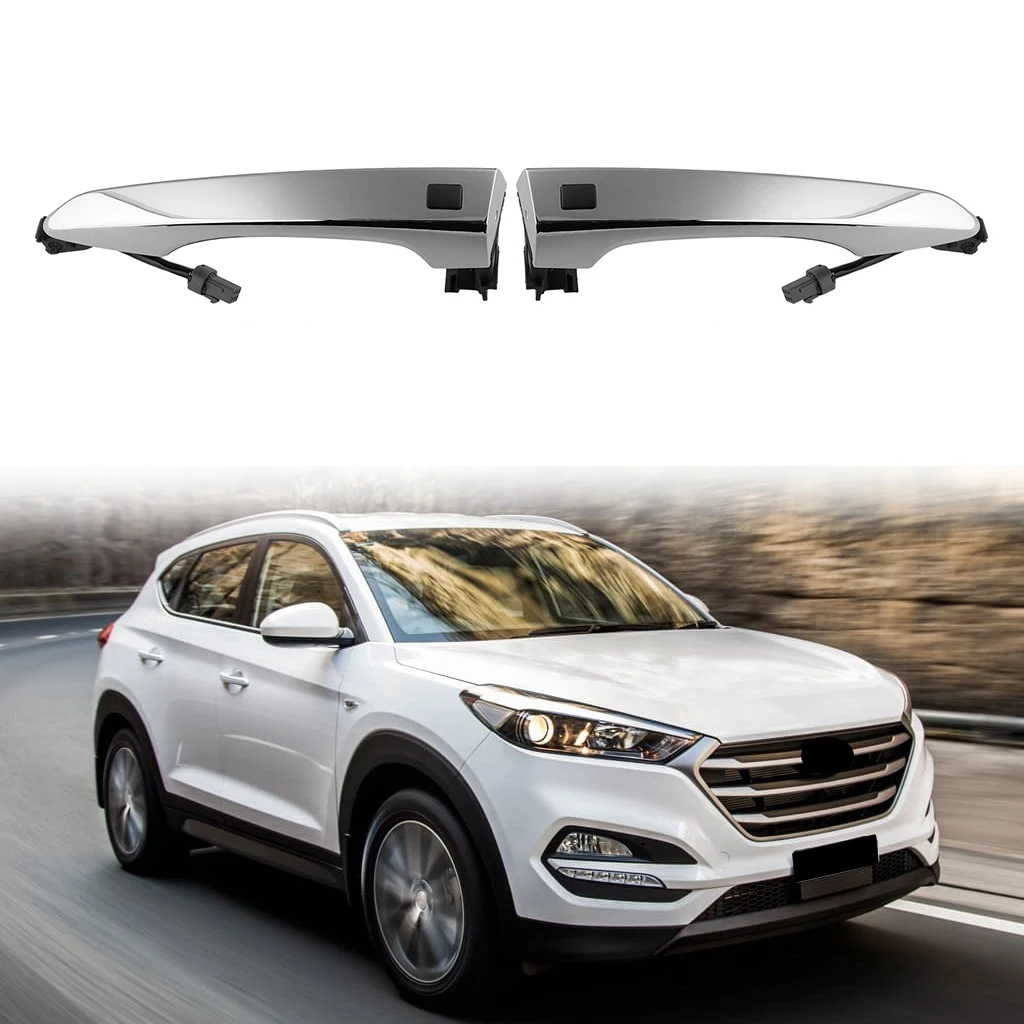 82651D3710 Chrome Exterior Front Left/Right Door Smart Key Handle Fit for Hyundai Tucson 2016 2017 2018 2019