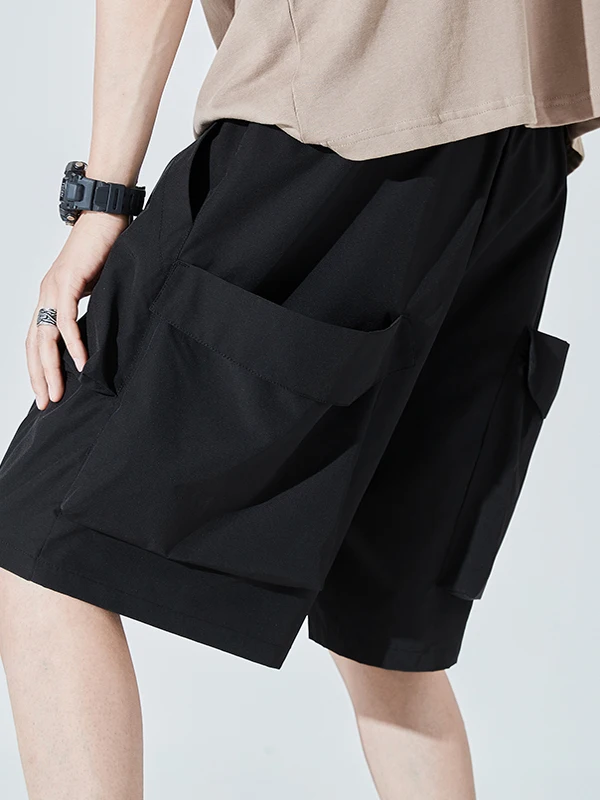 

Qui Dry Summer orts Men's Outdoor Sports Casual Loose Workwear Five-Quarter Pants Breathable Large Size Trendy Straight Leg