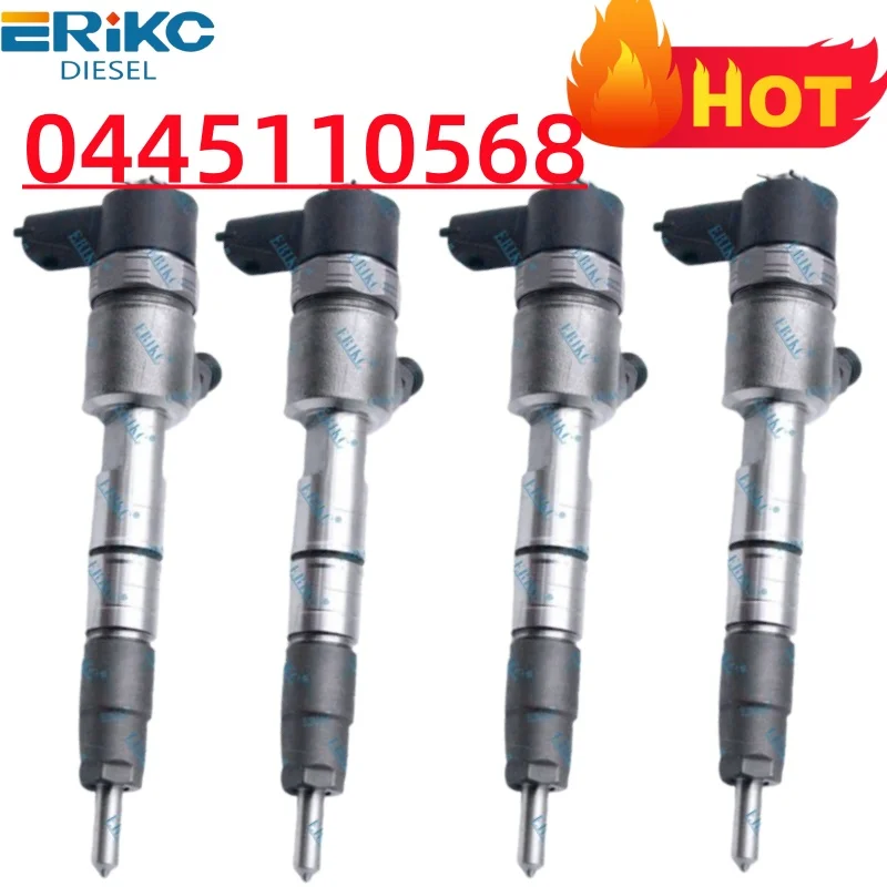 0445110568 حاقن الجمعية الوقود السكك الحديدية المشتركة فوهة 0445 110 568 لمحرك سلسلة 110 0 445 110 568 ERIKC