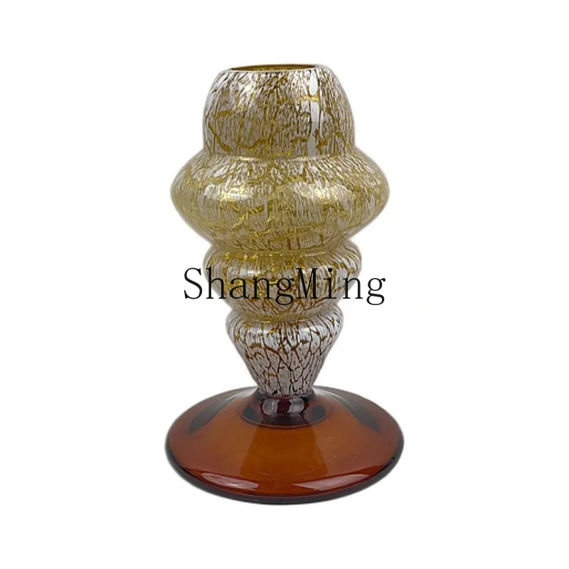 

PYH fashion light luxury Chenluo light luxury glazed vase sprinkled with gold hand-painted glazed Christmas tree