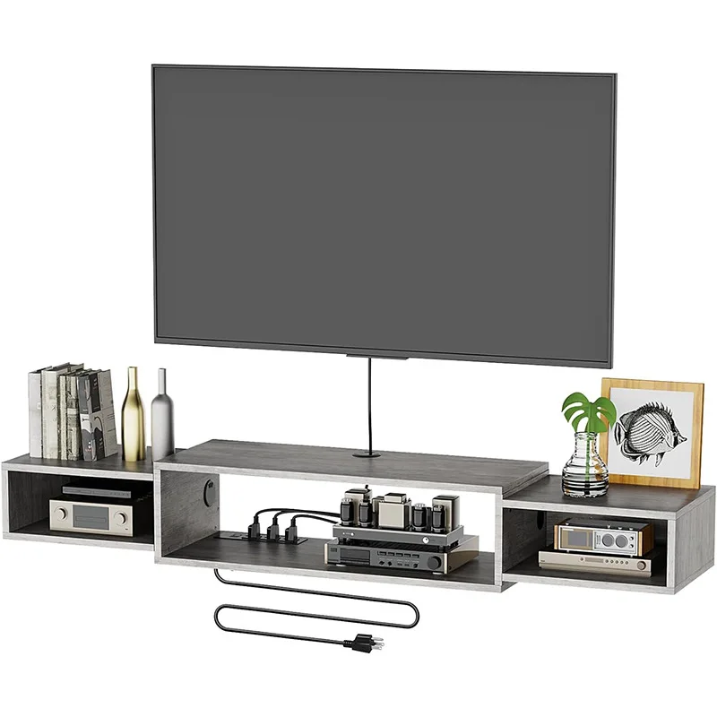 Multifunctional TV Cabinet, Wall-Mounted Light Luxury Nordic Wall-Mounted Living Room , Suspended Wall