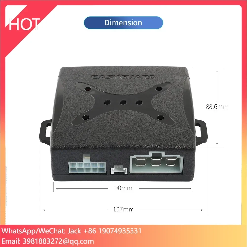 

EASYGUARD Universal EC003N-K DC 12V Keyless Start With Remote Engine Start PKE Passive Keyless Entry Car Alarm System