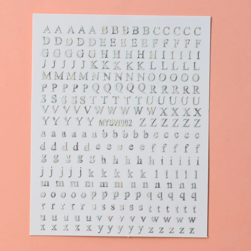 文字ネイルアートステッカー 12 シートグリッター自己粘着英語アルファベットデカールネイルアートデザイン装飾アクセサリー DIY 用