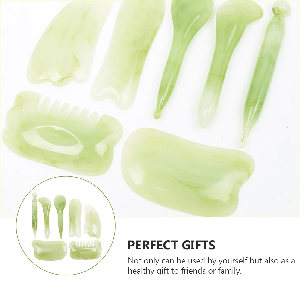 7 Stuks Lichaam Gezicht Massage Gua Sha Schraper Set Gezichtsschoonheid Huidverzorging Gezondheid Tool Gua Sha Board Gezicht Massage tool