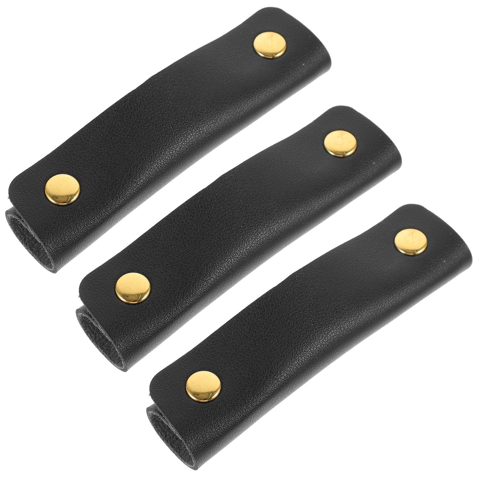 

3pcs Premium Pu Handbag Handle Protector Bag Accessories Luggage Grip Cover Sleeve Lightweight Soft Touch Resilient For Shoulder