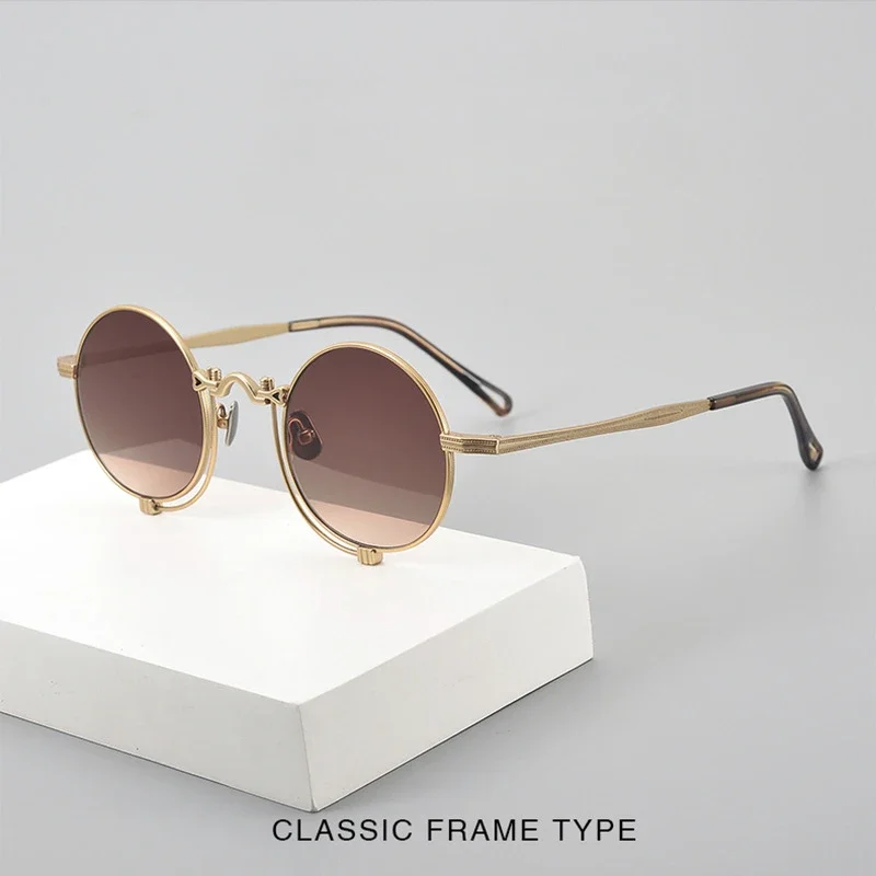 

Brand designer oval titanium fashion polarized sunglasses 10601H retro fashion for women sun glasses lightweight UV protection