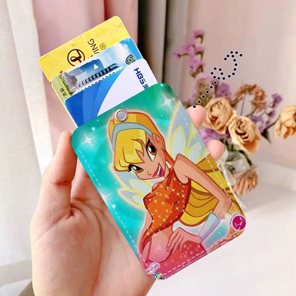 Cartoon W-Winx Niedlicher C-Club Schlüsselanhänger mit Ausweiskartenhalter, Buspass- und Essenskarten-Schutzhülle für Sicherheit – Detail 10