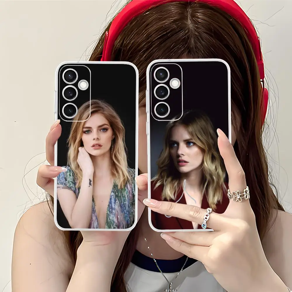 Samara Weaving Phone Case for Samsung Galaxy S25 S24 S23 S22 S21Plus FE Ultra Soft TPU Clear Shockproof Cover