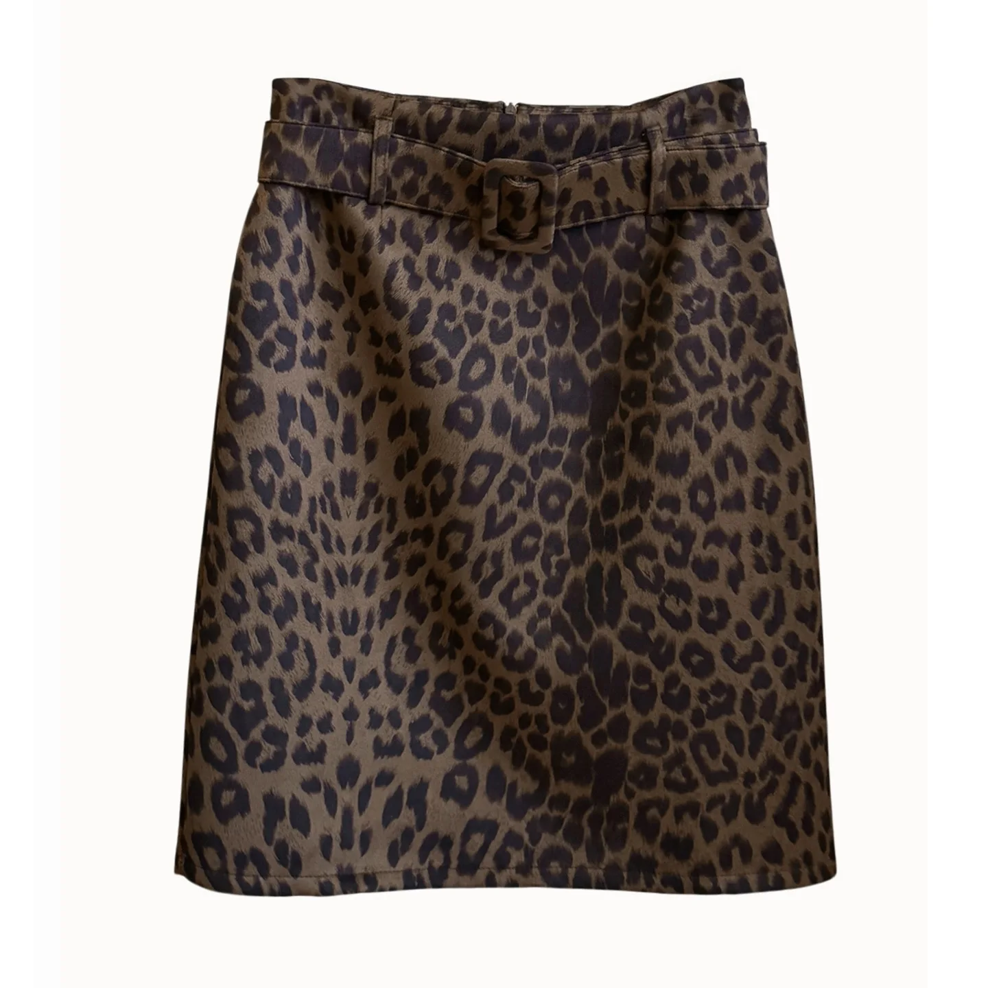 Retro Fashion Leopard Print Suede Skirt Women Autumn New High Waist A Word Hip Wrap Skirt