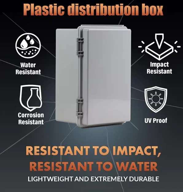 P66 Electrical Plastic Enclosure ABS Power Junction Box Outdoor Waterproof Distribution Box for Electric Instrument Project